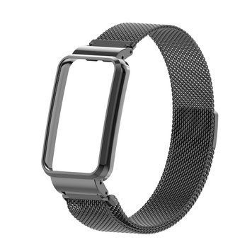 Металевий ремінець для фітнес-браслету, сумісний з Xiaomi Mi Band 7 Pro , чорний колір Rm-10a фото