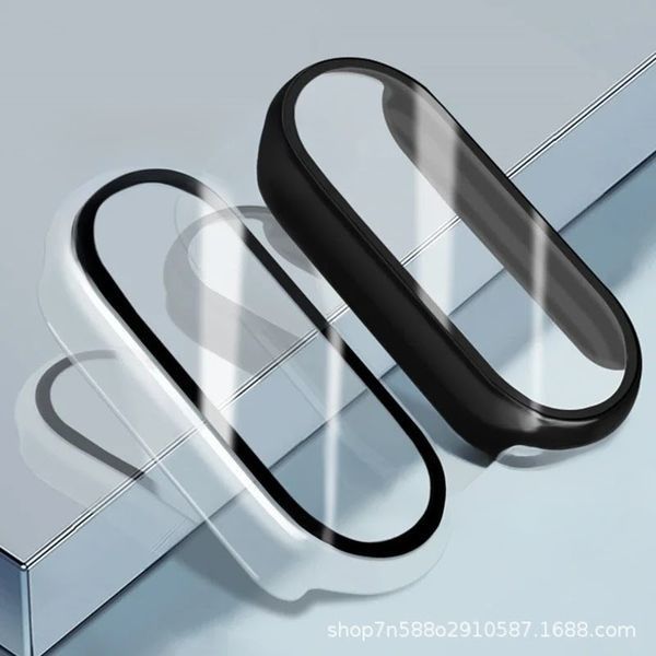 Защитное стекло , защитный чехол . Совместимый с Xiaomi Mi Band 8 / Mi Band 9 , черный цвет Chs-1b фото