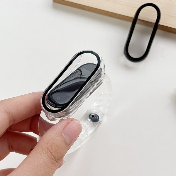 Защитное стекло , защитный чехол . Совместимый с Xiaomi Mi Band 8 / Mi Band 9 , прозрачный цвет Chs-1a фото